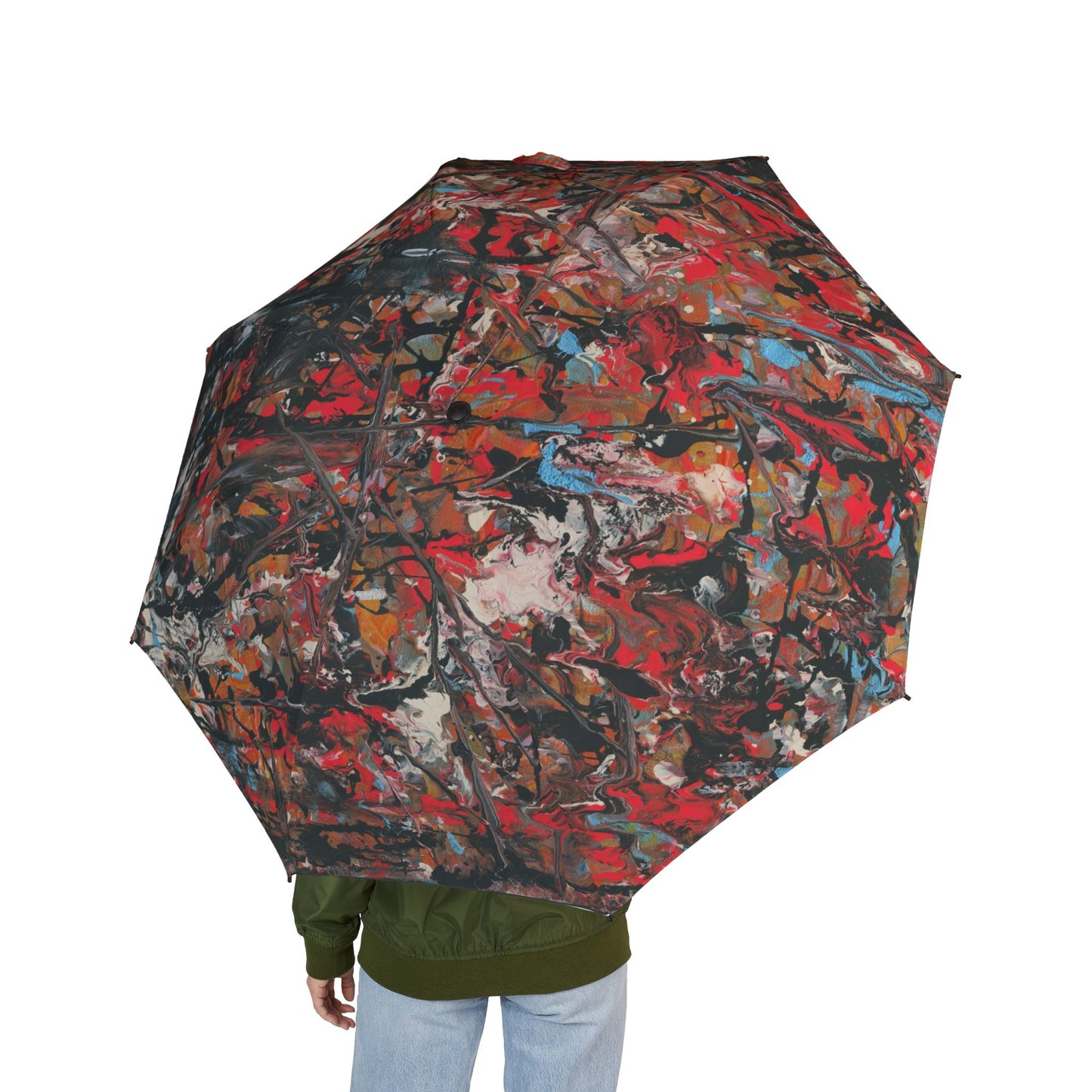 Shattered Horizon Semi-Automatic Foldable Umbrella