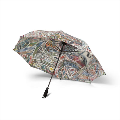 Stitched Muse Semi-Automatic Foldable Umbrella