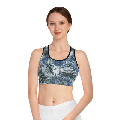 Blue Roses Woman's Sports Bra